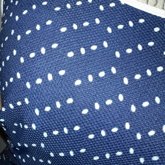 Vintage GABAR Swimdress Navy And White Dot White Trim Size 12 MINT CONDITION - Picture 2 of 7